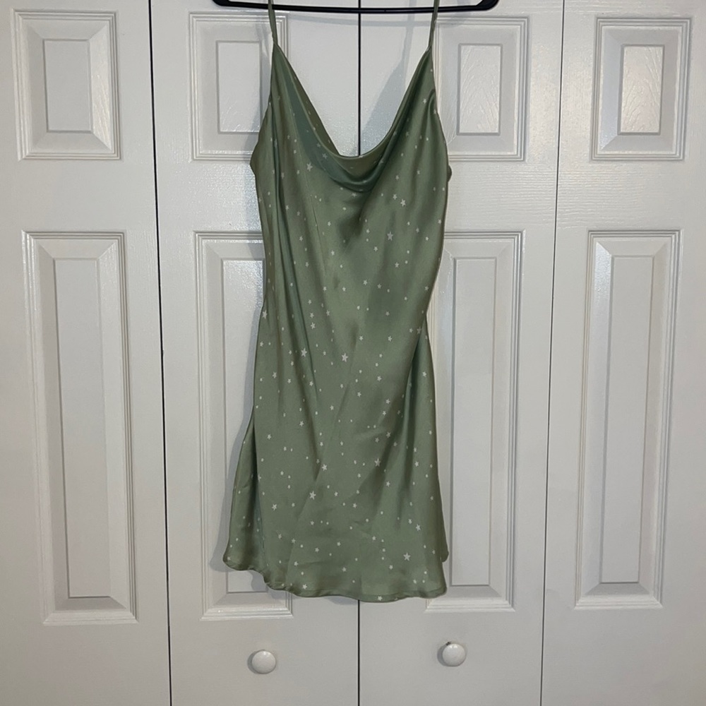 Silk Sage Green Dress Size Large